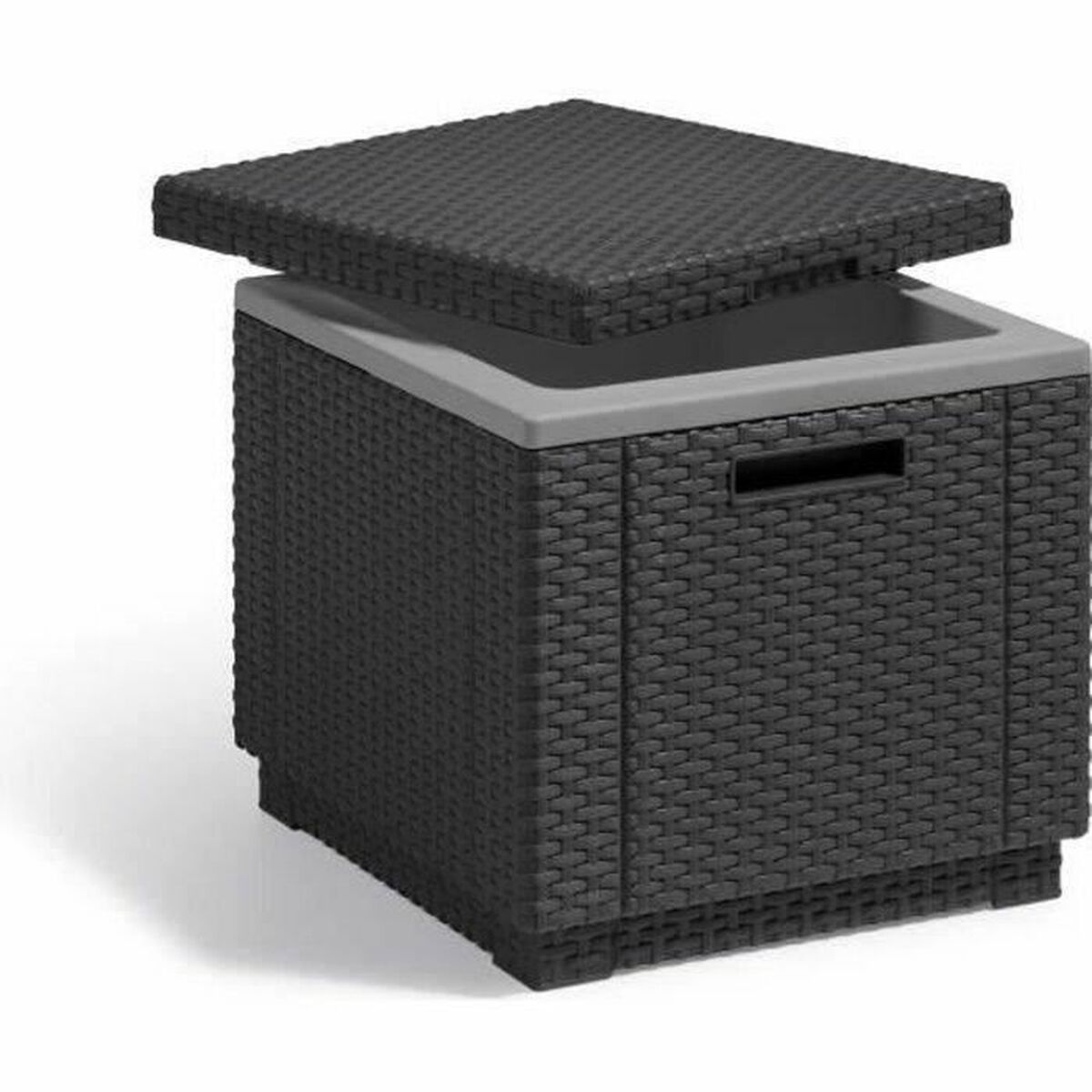 Masa laterală Allibert by KETER Ice Cube graphite 42 x 42 x 41 cm Gri