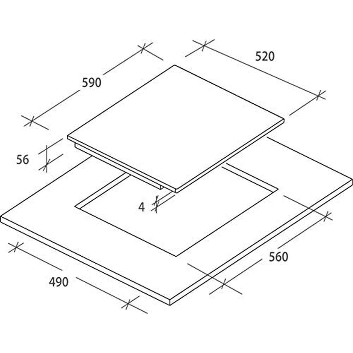 Plită vitroceramică Candy CH64CCB 1800 W