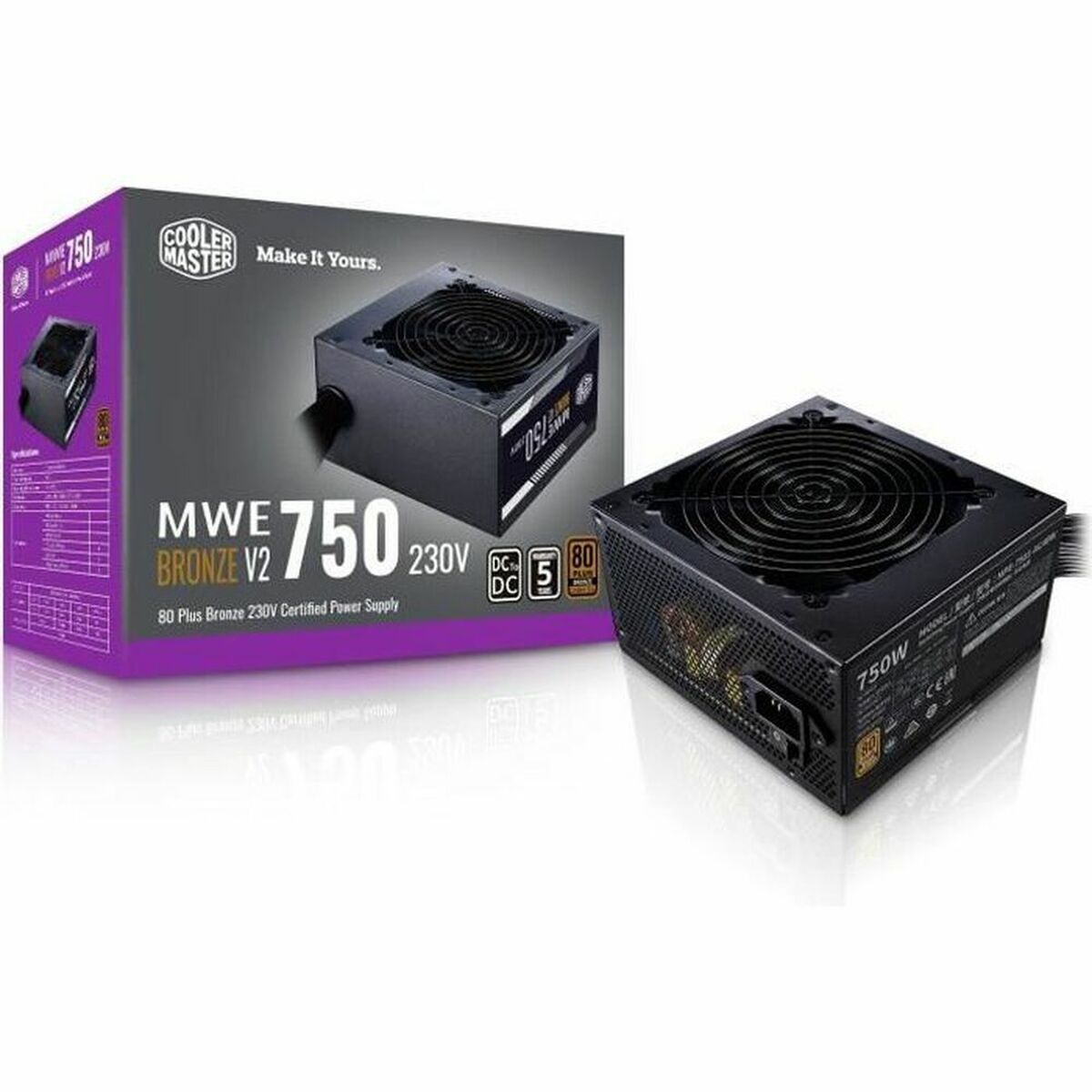 Sursă de Alimentare Cooler Master MPE-7501-ACABW-BEU 750 W 750 W ATX 80 Plus Bronze