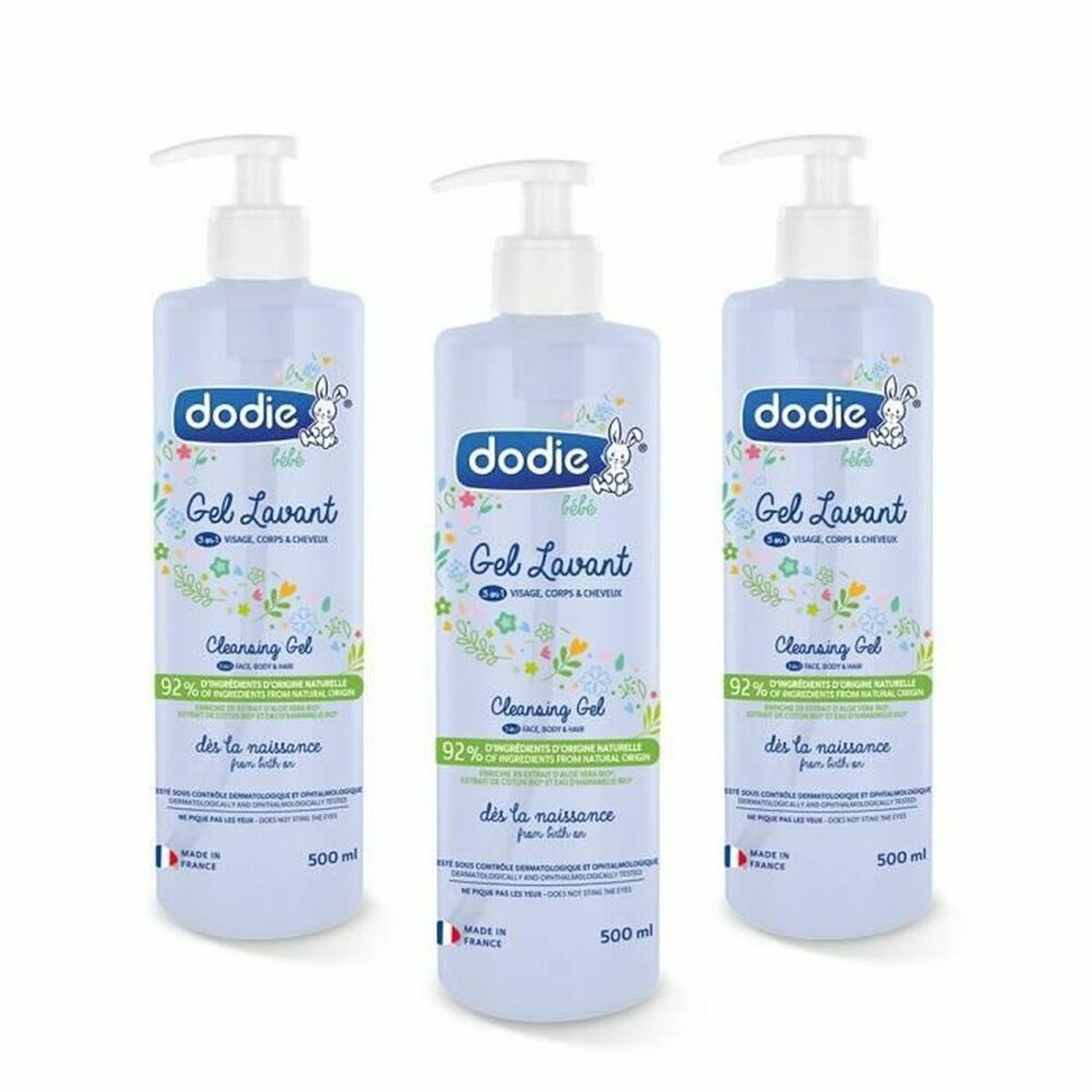 Gel de duș Dodie 500 ml 3 Piese (3 Unități)