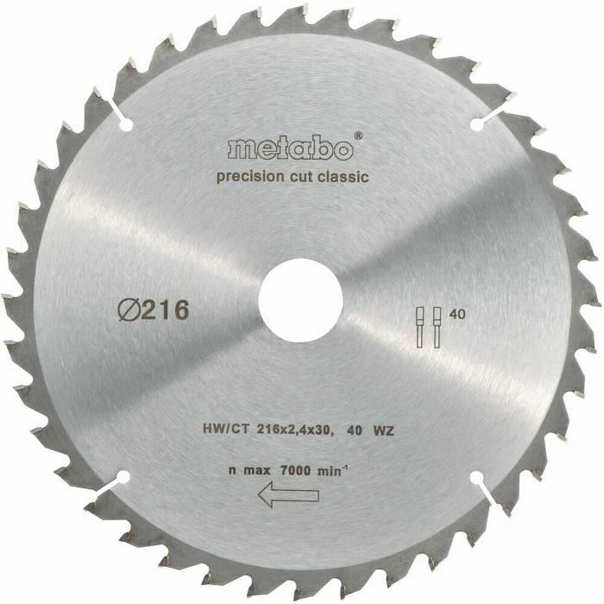 Disc de tăiere Metabo 628060000 23 x 2 x 25 cm Fierăstrău circular