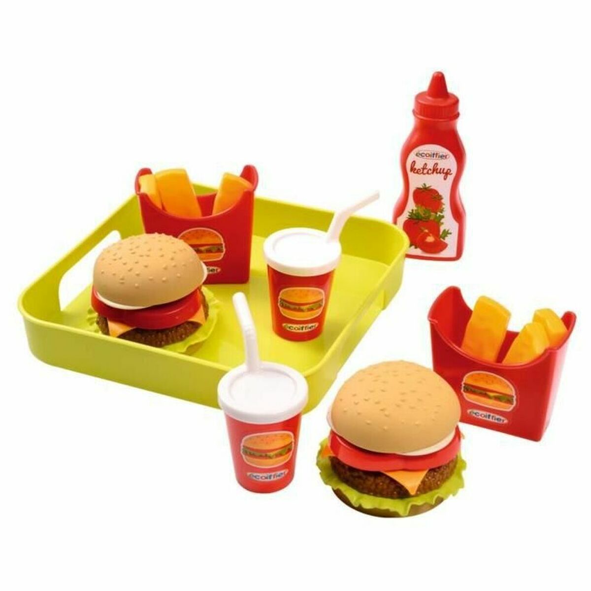 Set de Alimente de Jucărie Ecoiffier Hamburger Tray