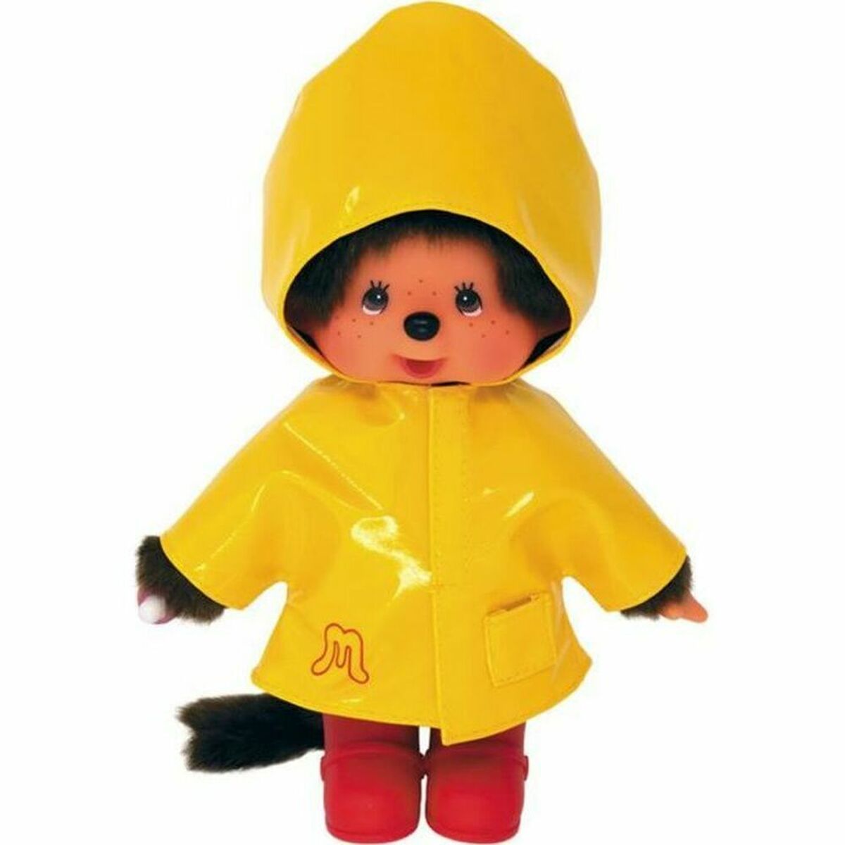 Jucărie de Pluș Bandai Monchhichi Iconic Raincoat 20 cm Galben