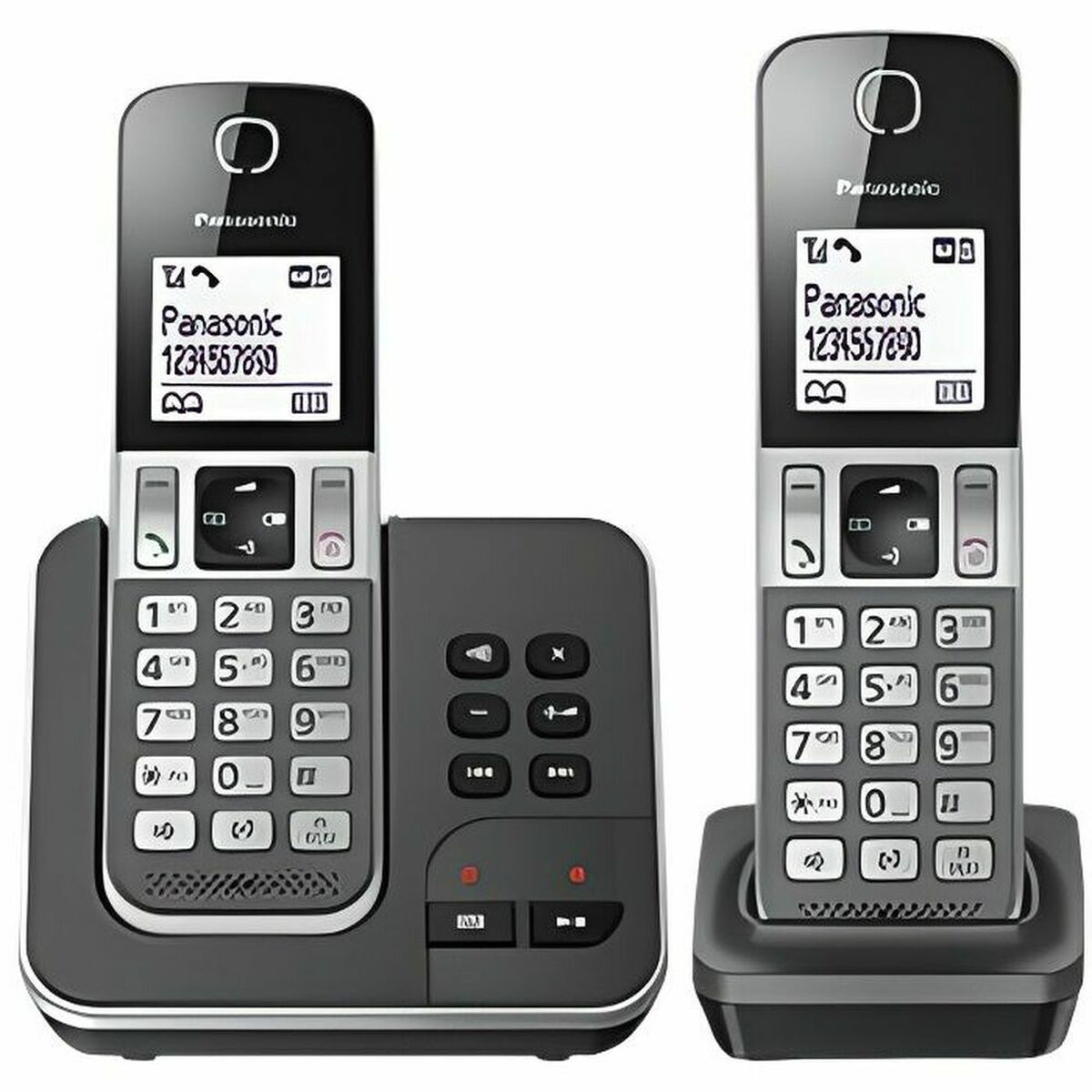 Telefon fără Fir Panasonic KX-TGD322 Alb Negru Negru/Gri
