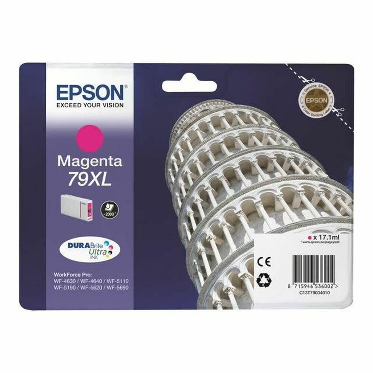 Cartuș cu Cerneală Originală Epson 79XL Pisa Tower Magenta