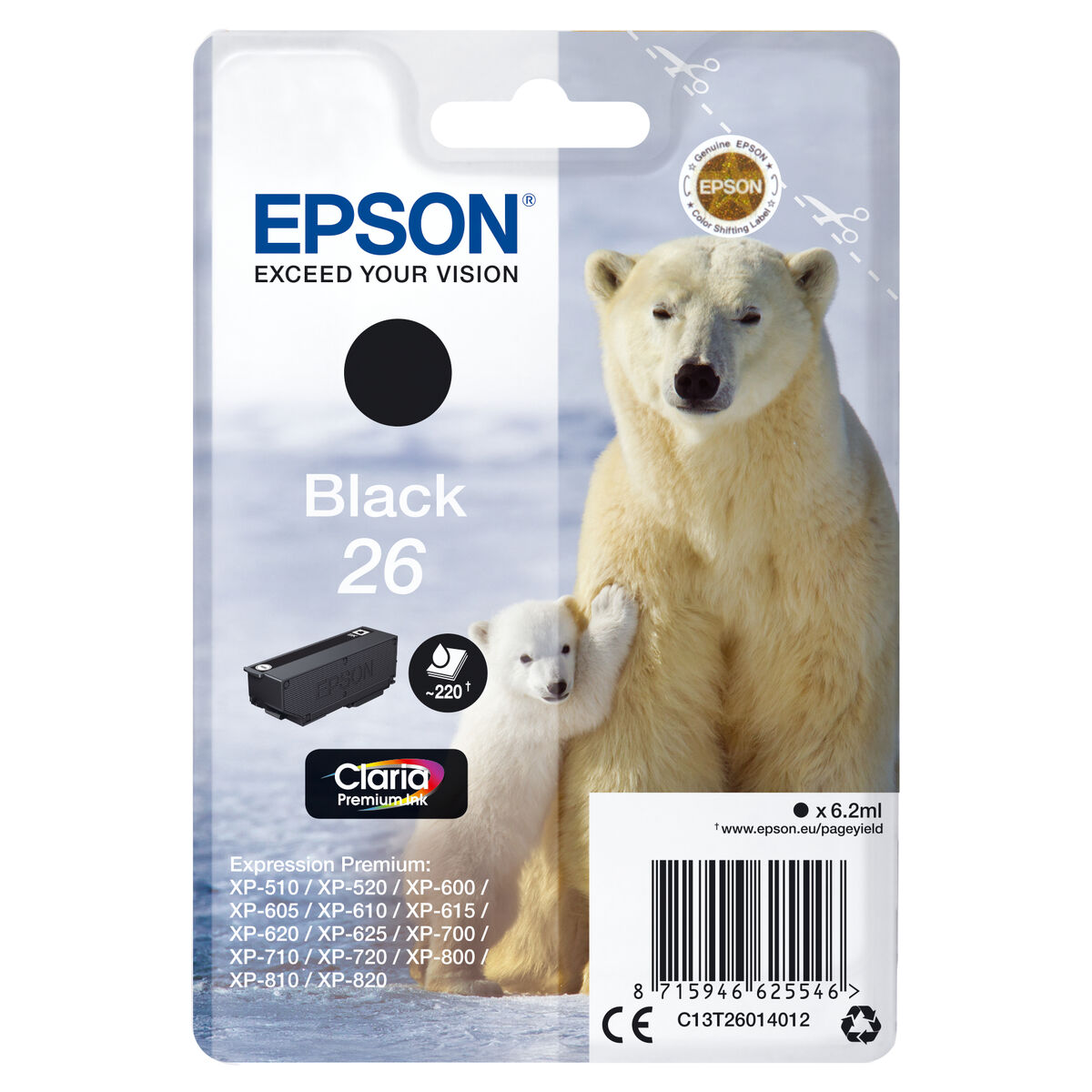 Cartuș cu Cerneală Originală Epson T2601 Negru