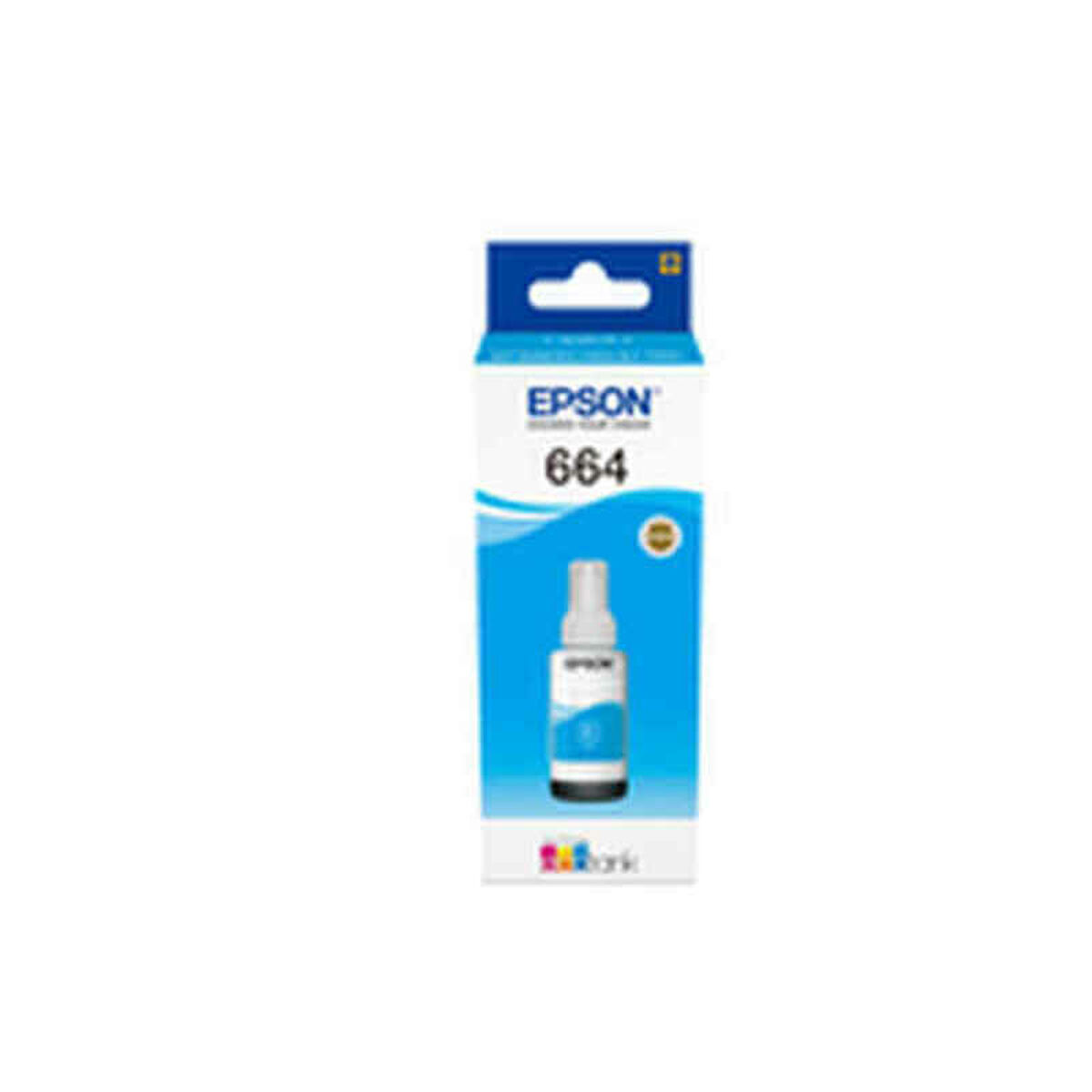 Cartuș cu Cerneală Originală Epson 664 Ecotank Cyan ink bottle (70ml) Gri Cyan
