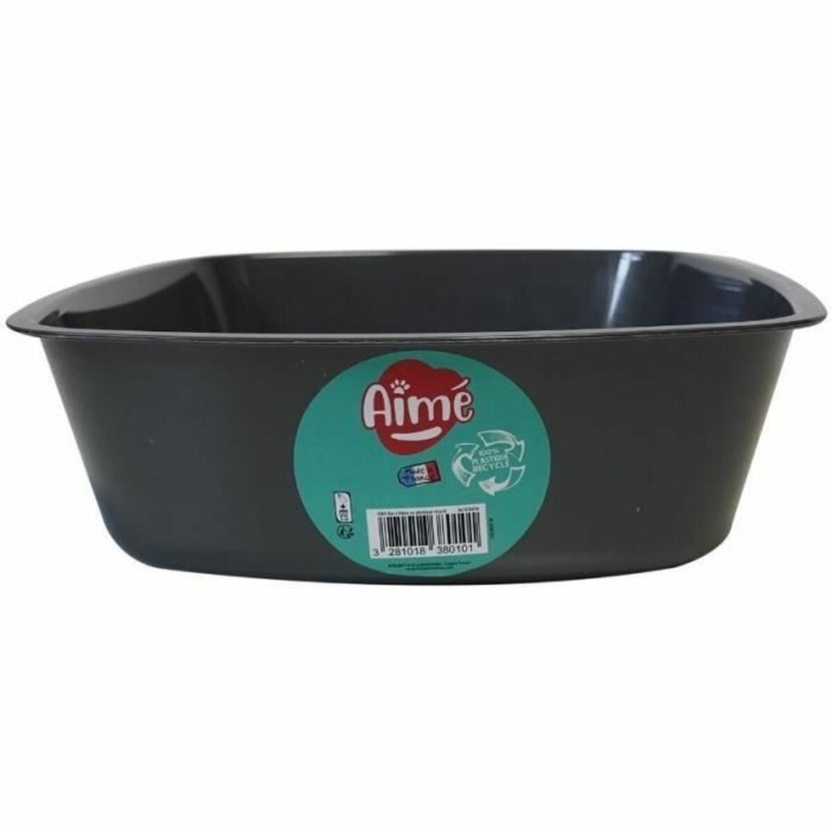 Nisip pentru pisici Aimé Negru 43 x 31 x 10 cm Plastic