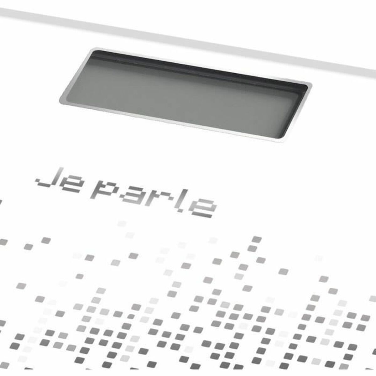 Cântar Digital de Baie Little Balance Talking Voice Alb Negru Sticlă Temperată