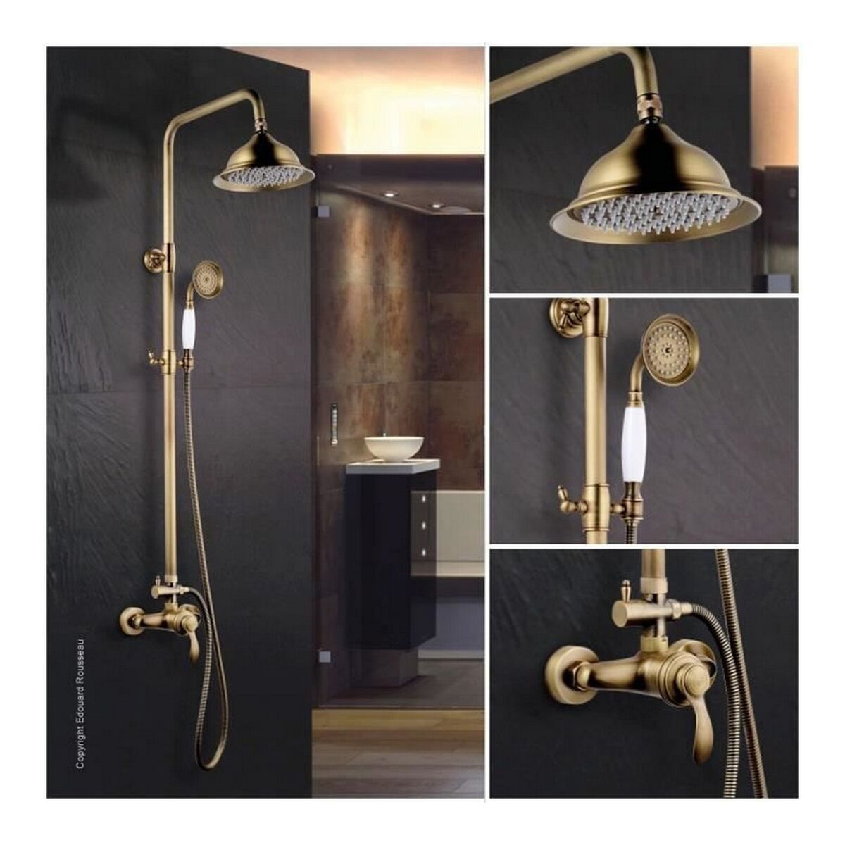 Coloana de dus Rousseau Galben Policarbonat