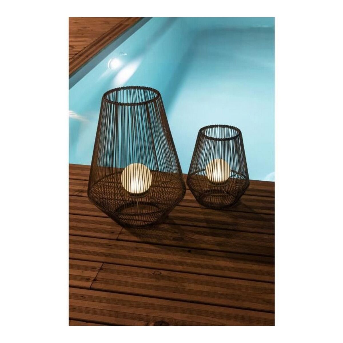 Lampă solară Galix Alb Metal