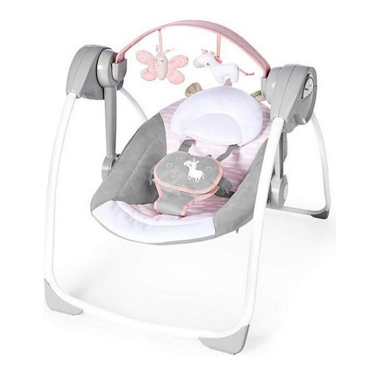 Scaun Balansoar Ingenuity Compact Swing - Flora Roz deschis