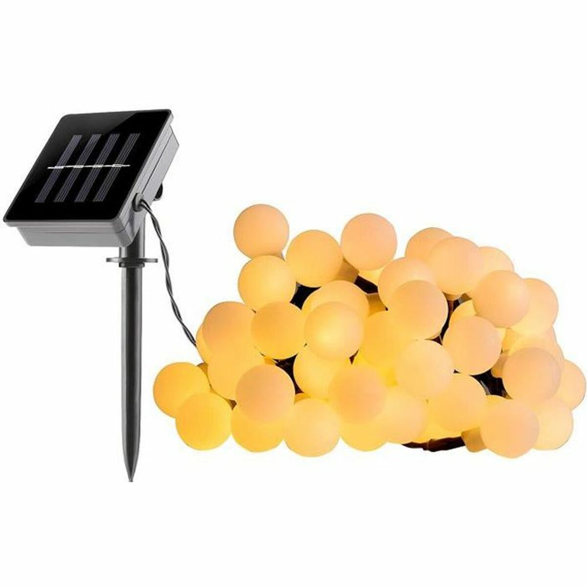 Ghirlandă de lumini LED Lumi Garden BILLY SPHERICAL 60 LEDS Negru noir 1 W