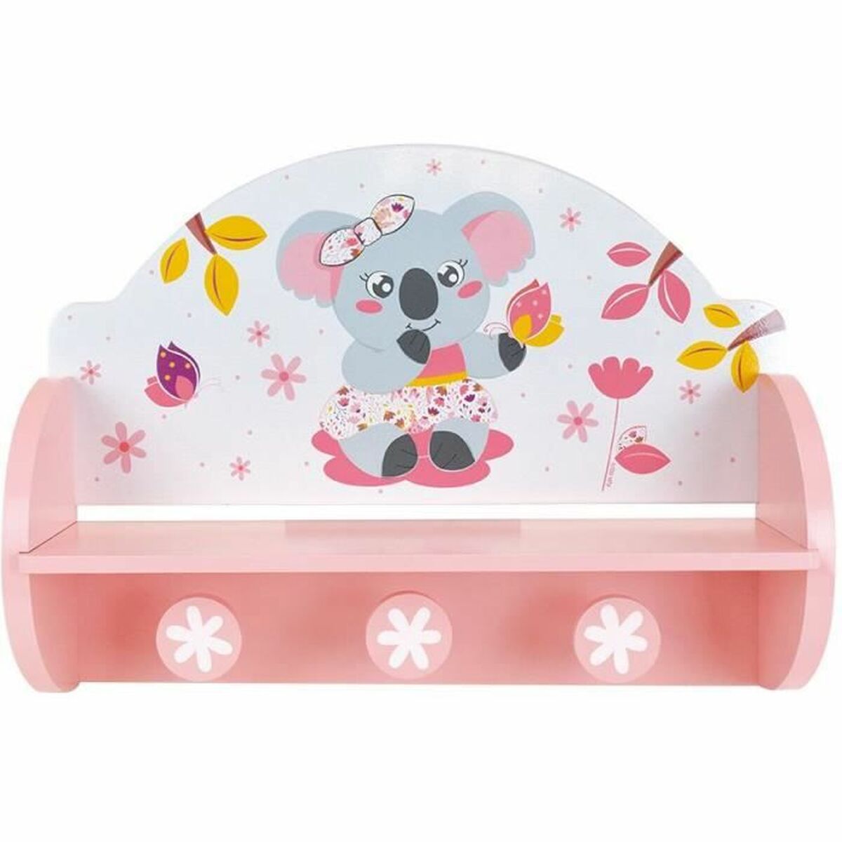 Cuier de perete Fun House Roz Lemn MDF (33 x 46 x 15 cm)