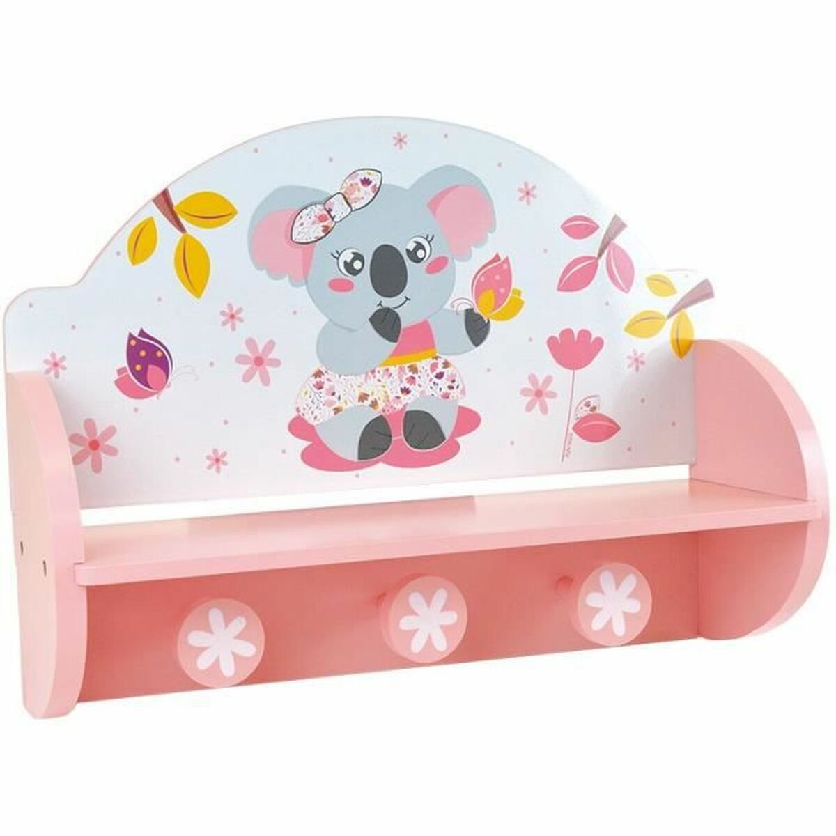 Cuier de perete Fun House Roz Lemn MDF (33 x 46 x 15 cm)