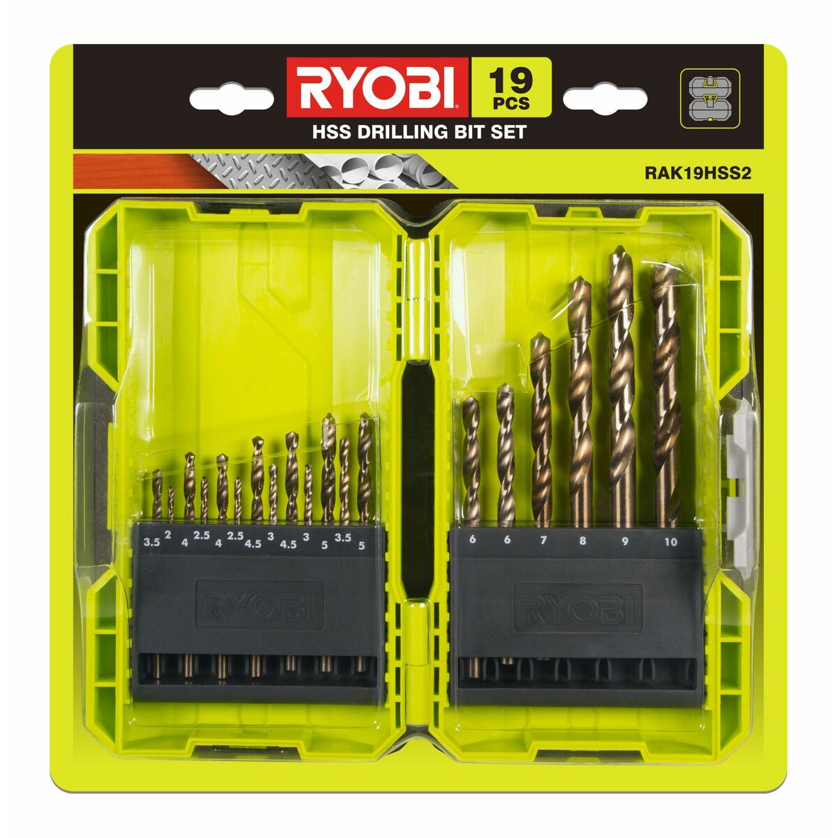 Set de rulouri Ryobi 5132004390 19 Piese