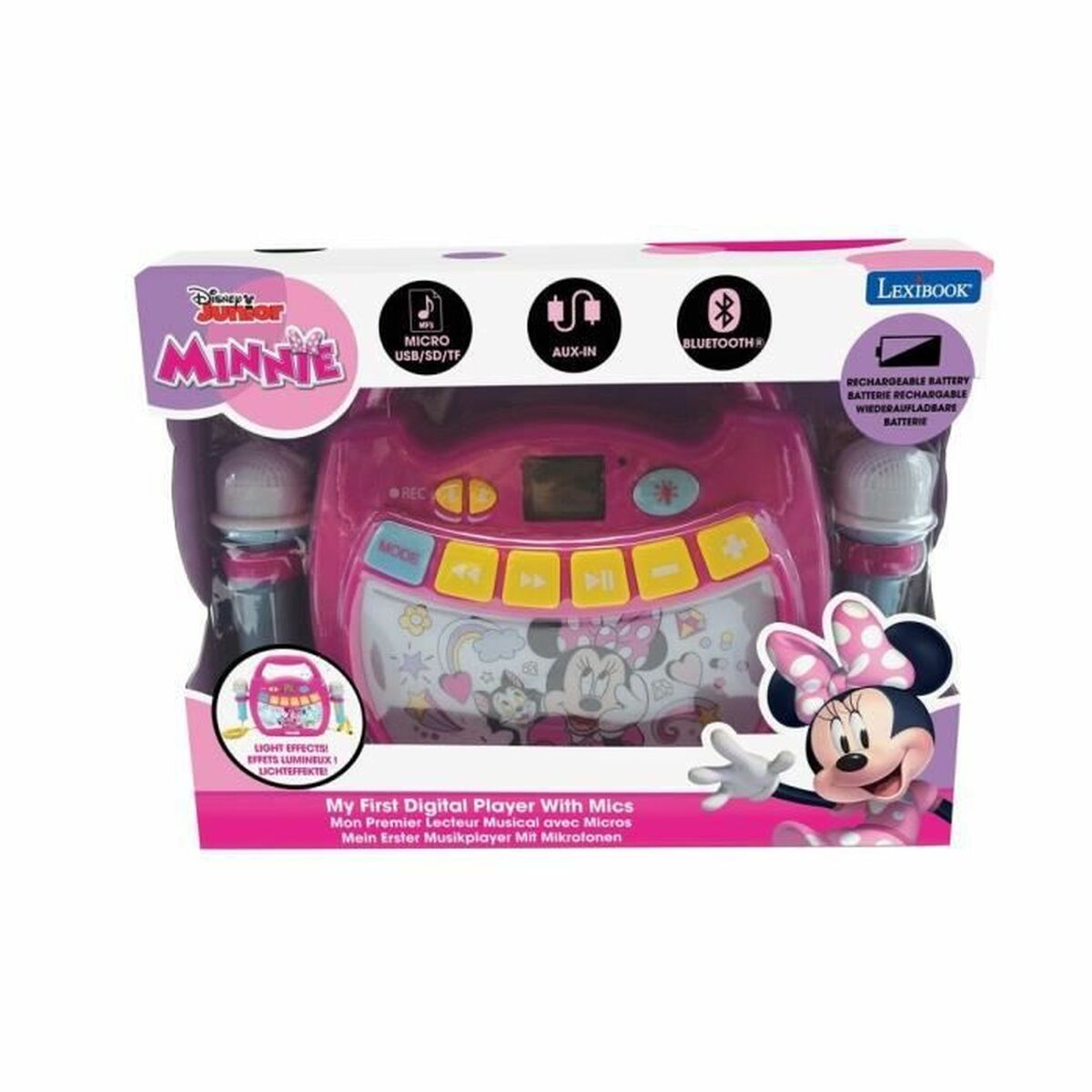 Difuzor Bluetooth cu Microfon Karaoke Lexibook MINNIE MOUSE