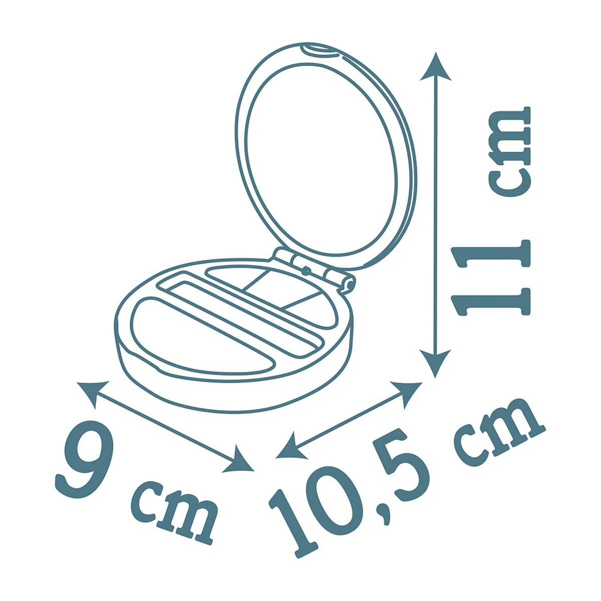 Machiaj pentru Copii Smoby My Beauty Powder Compact Gri