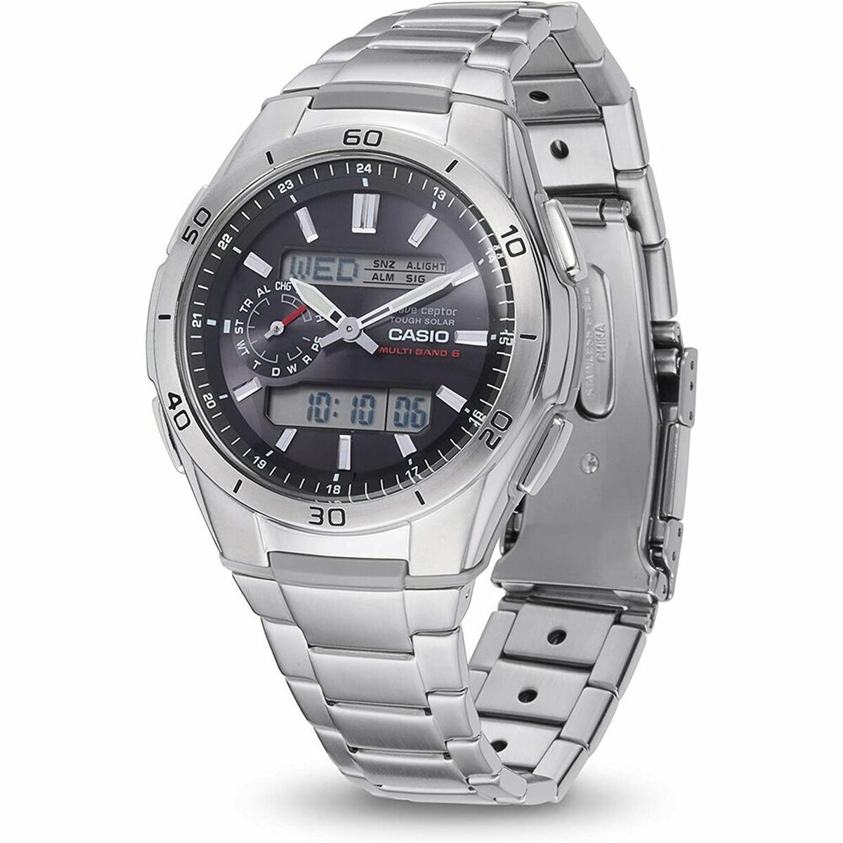Ceas Bărbați Casio WVA-M650D-1AER Negru Gri Argintiu