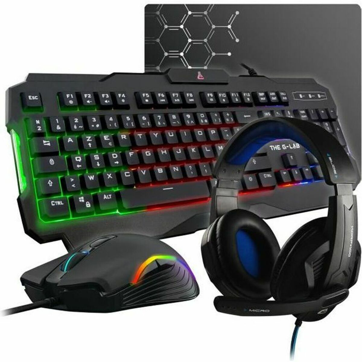 Tastatură și Mouse The G-Lab COMBO-ARGON-E/FR Azerty Franceză