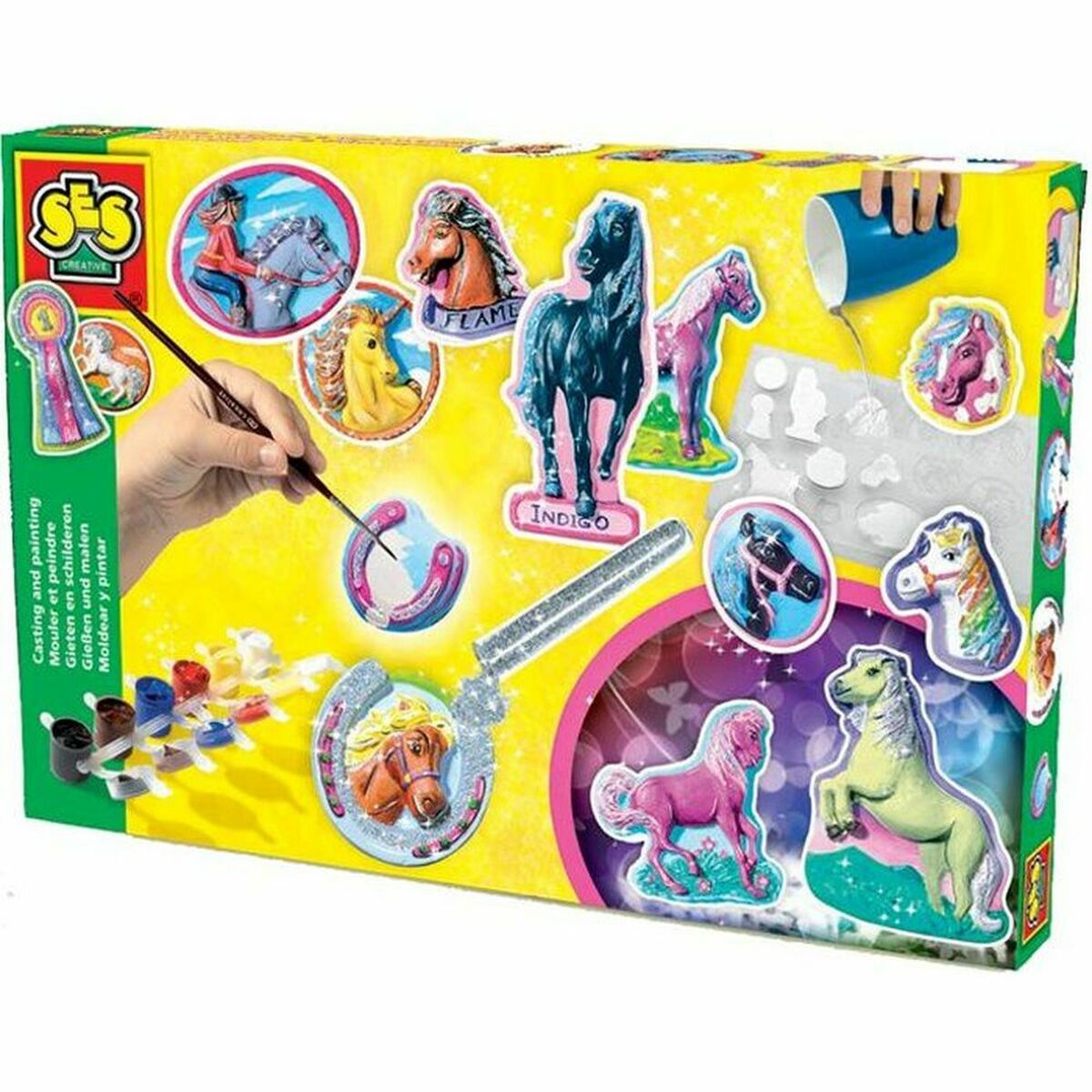 Set de Pastă Modelabilă SES Creative Molding and painting - Fantasy horses