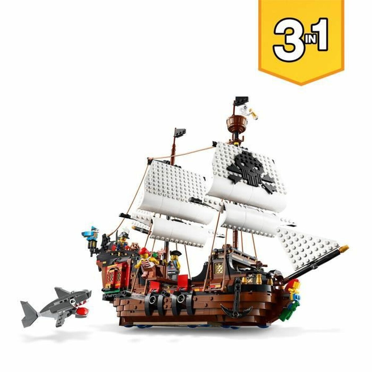 Set de Jucării cu Vehicule   Lego Creator 31109 Pirate Ship         3 în 1 1260 Piese