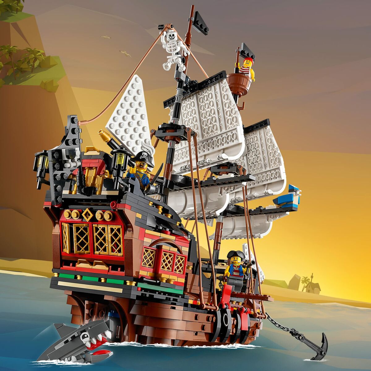 Set de Jucării cu Vehicule   Lego Creator 31109 Pirate Ship         3 în 1 1260 Piese