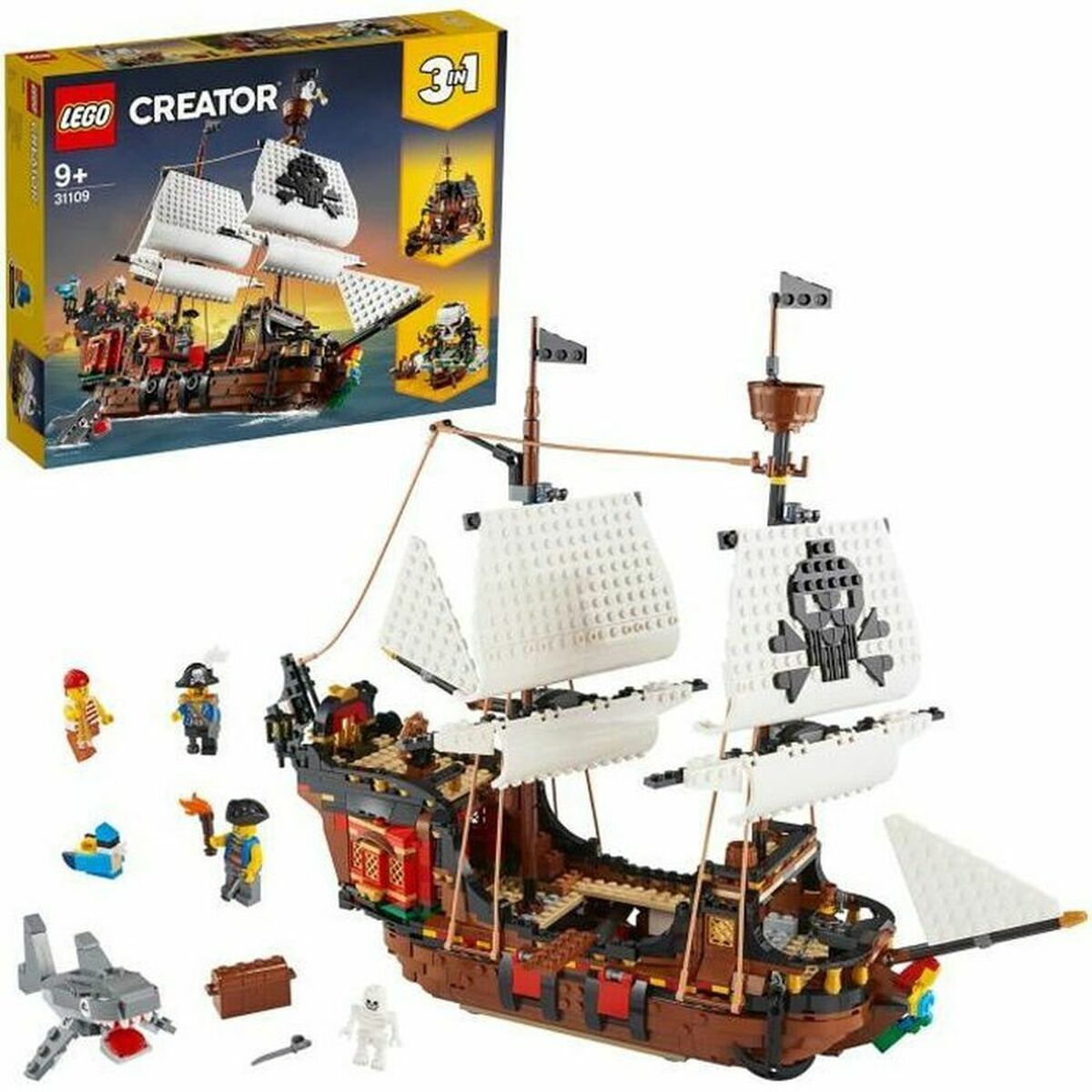 Set de Jucării cu Vehicule   Lego Creator 31109 Pirate Ship         3 în 1 1260 Piese