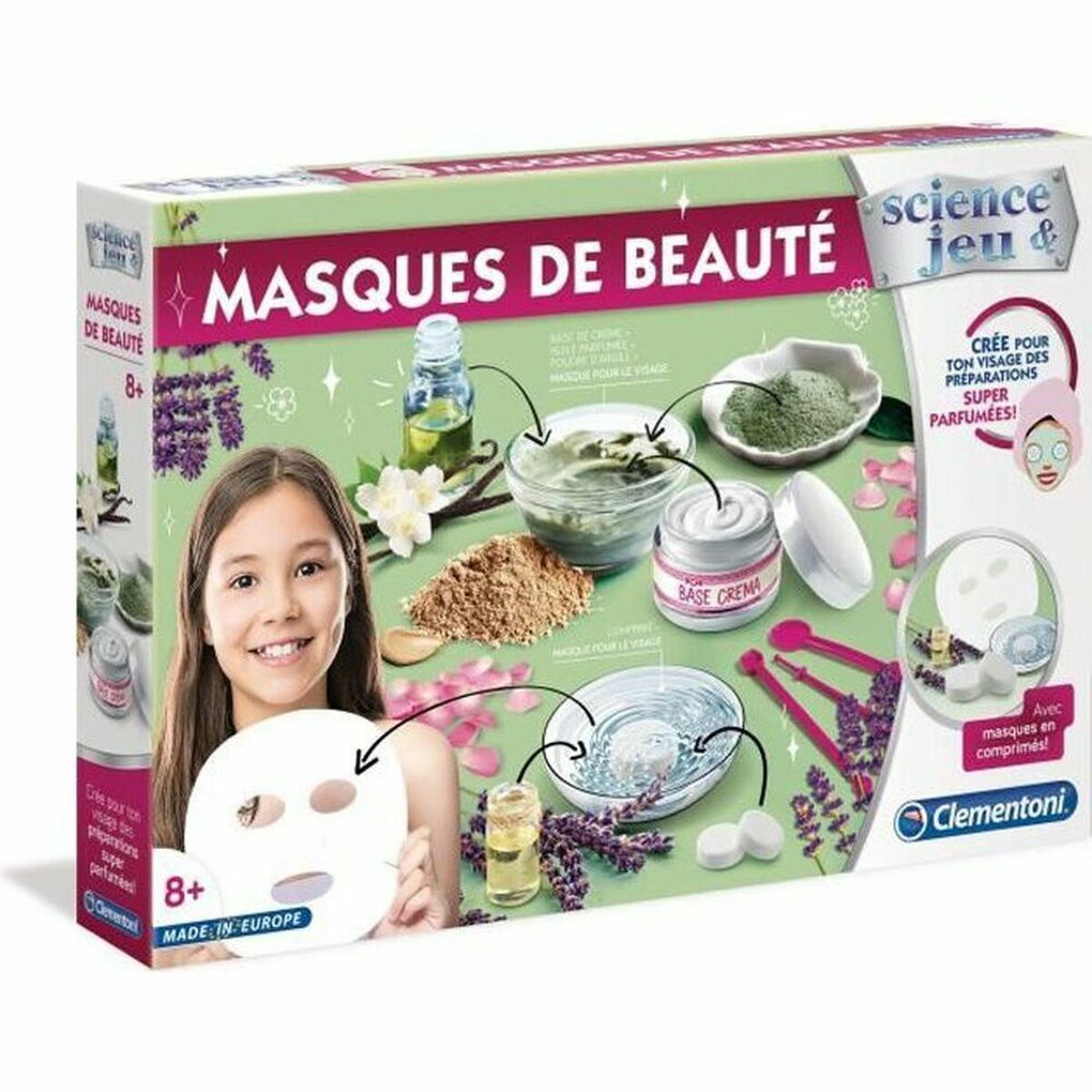 Set de Machiaj pentru Copii Clementoni Science & Jeu  Beauty masks (FR) Multicolor