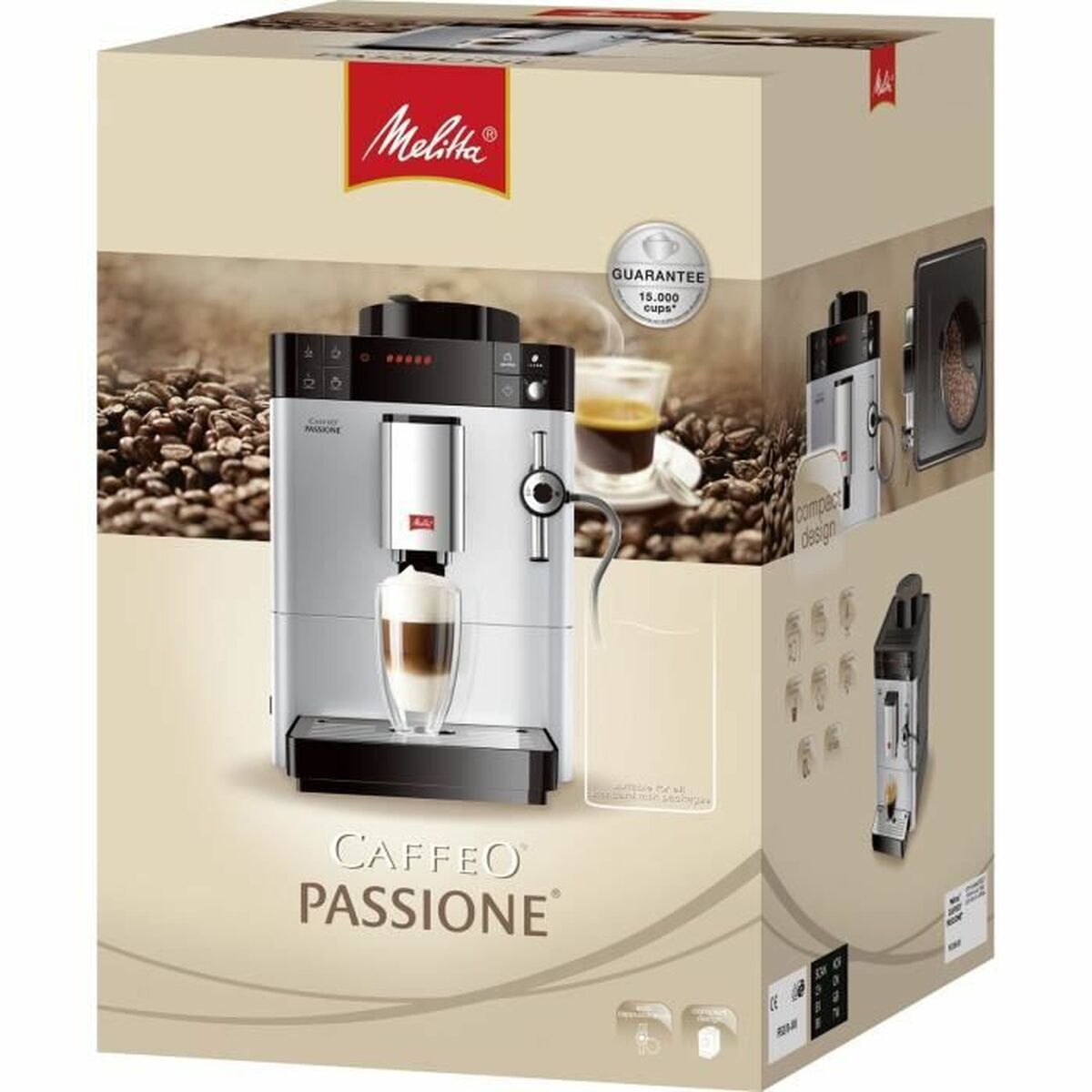 Aparat de cafea superautomat Melitta Caffeo Passione Argintiu 1000 W 1400 W 15 bar 1,2 L 1400 W