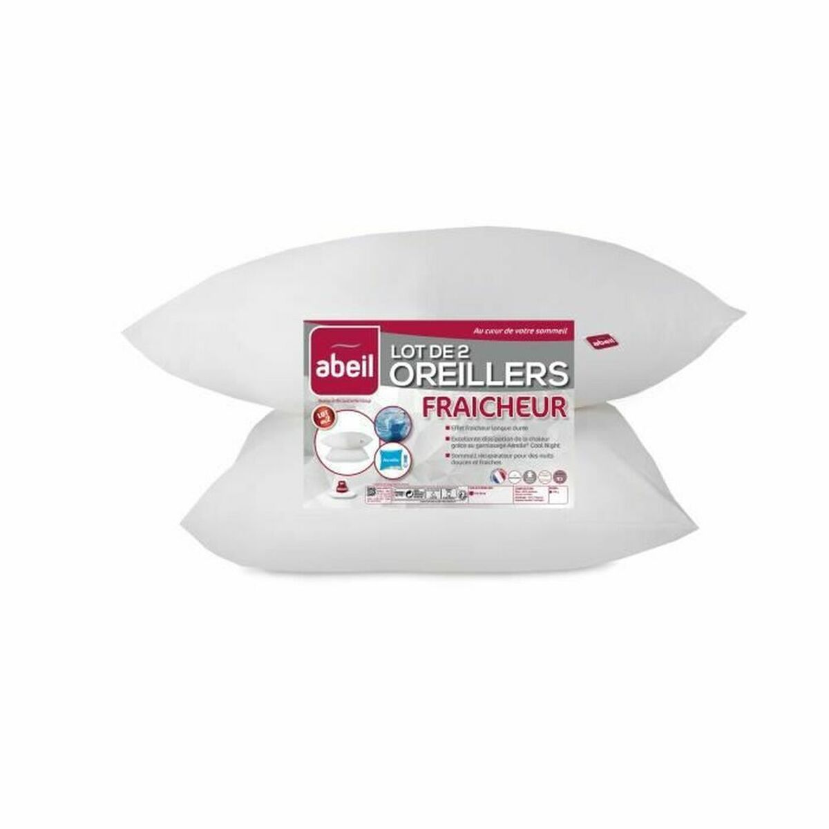 Perna Abeil Alb 60 x 60 cm (2 Unități)