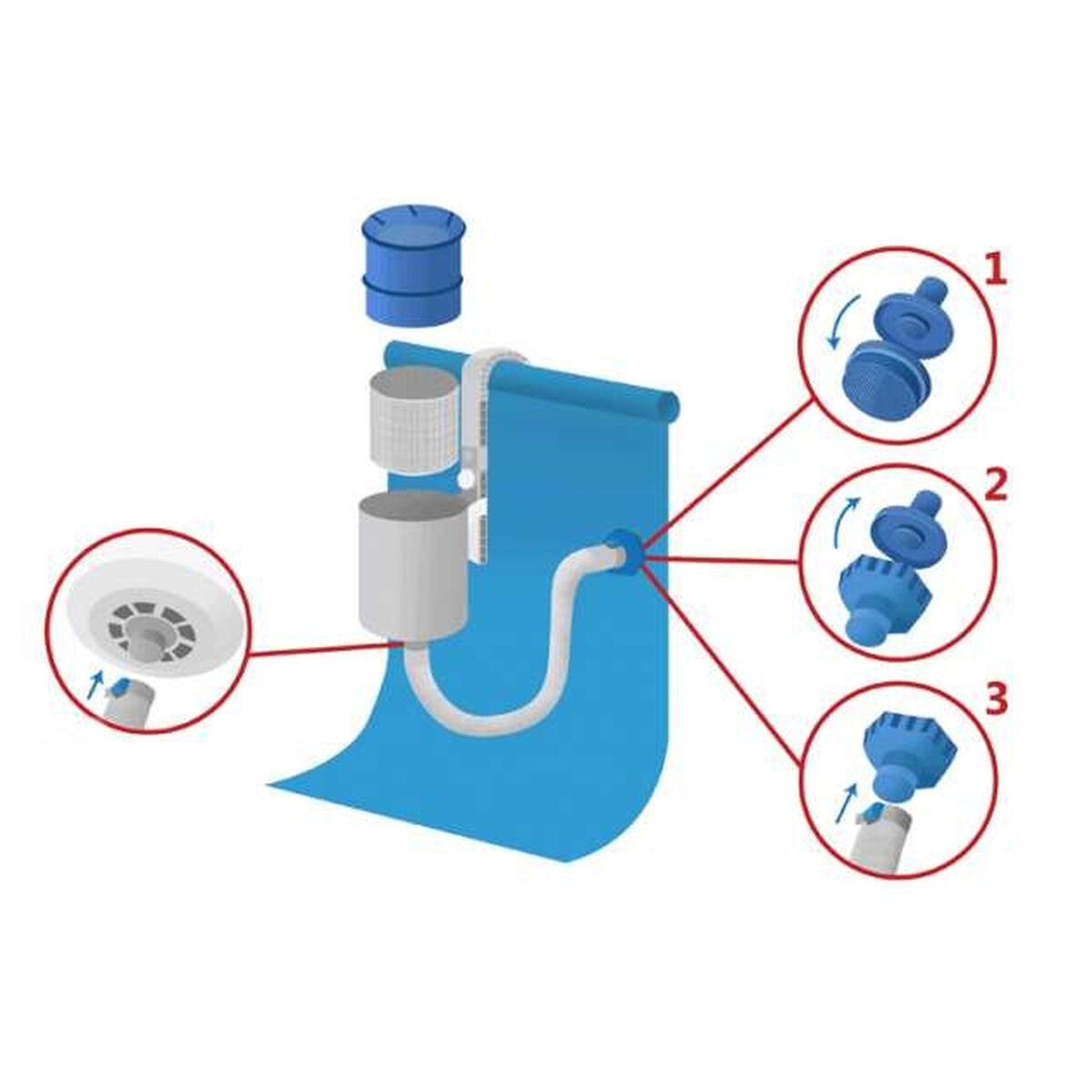 Filtru piscină Intex Deluxe 28000 Strecurătoare