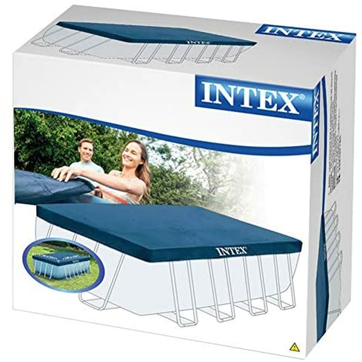 Husă pentru piscină Intex 28037 4 x 2 m Albastru Bleumarin