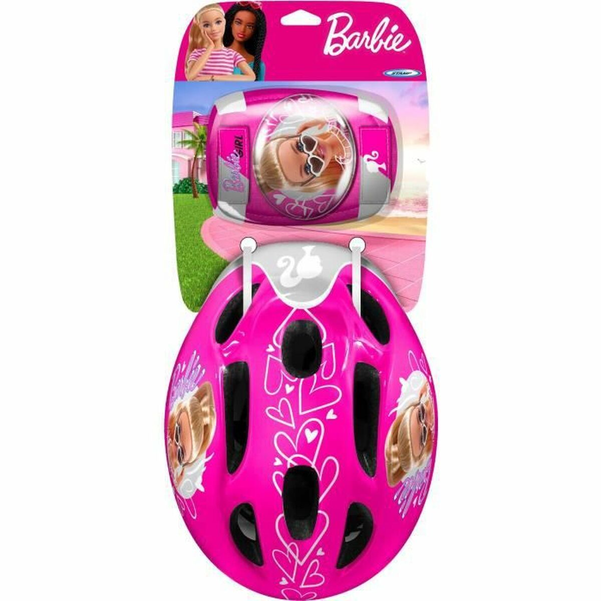Kit Cască și Genunchiere Barbie