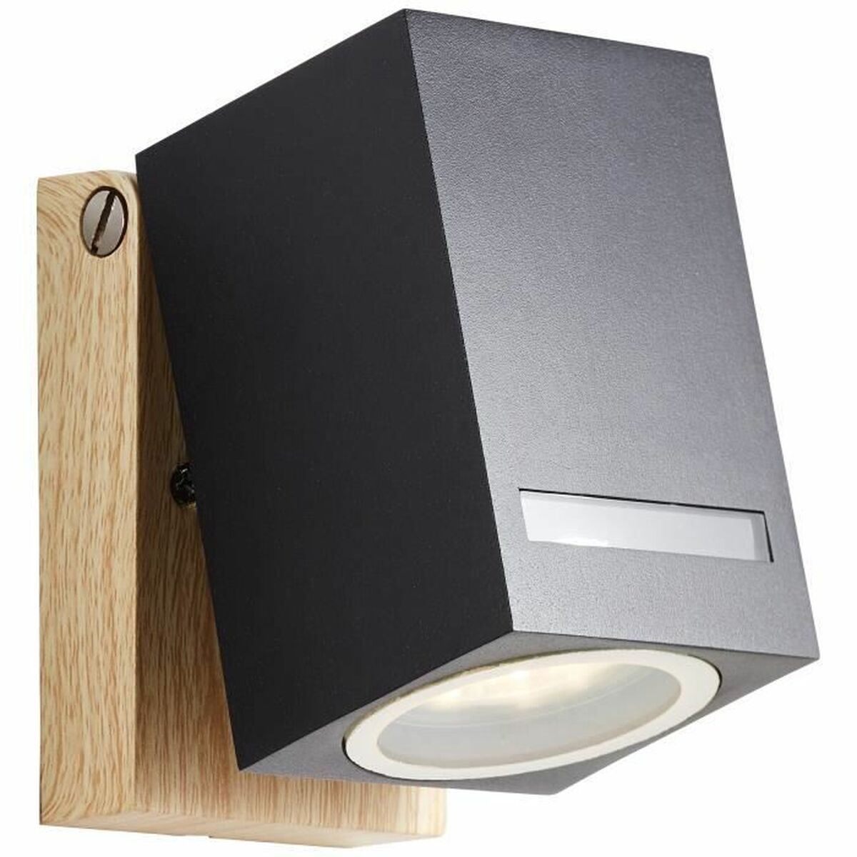 Lampă de perete Brilliant Galeni Negru Natural Metal Geam 20 W GU10