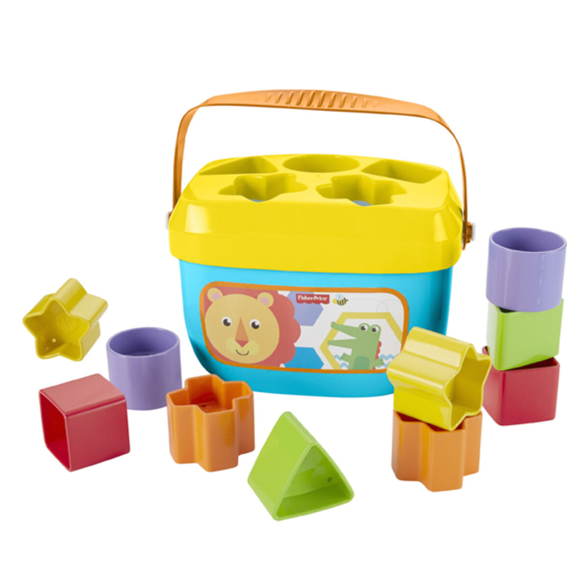 Coș cu Plăci de Construcție Fisher-Price FFC84 5 Piese 10 Piese