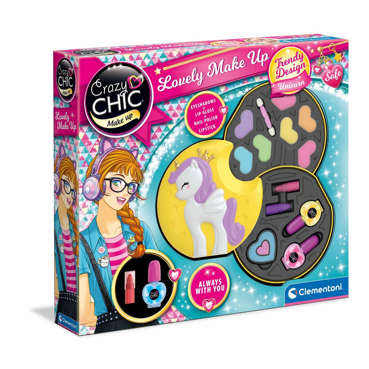 Set de Machiaj pentru Copii Clementoni 18643 Alb Multicolor