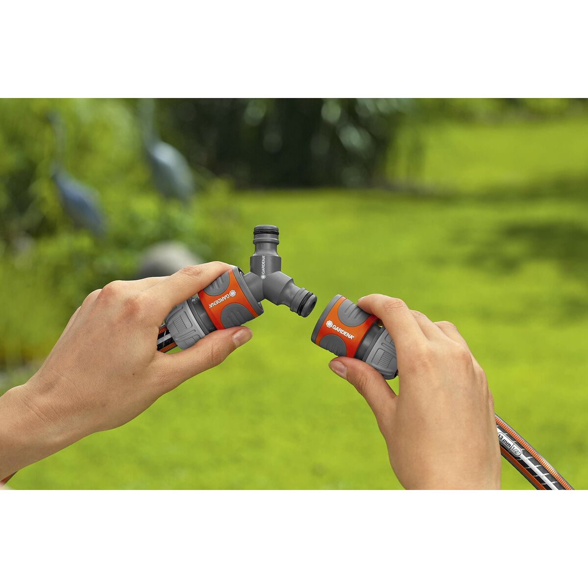 Conector de furtun Gardena 18287-20 Ø 15 mm 1/2" Triplu Sistem de irigare