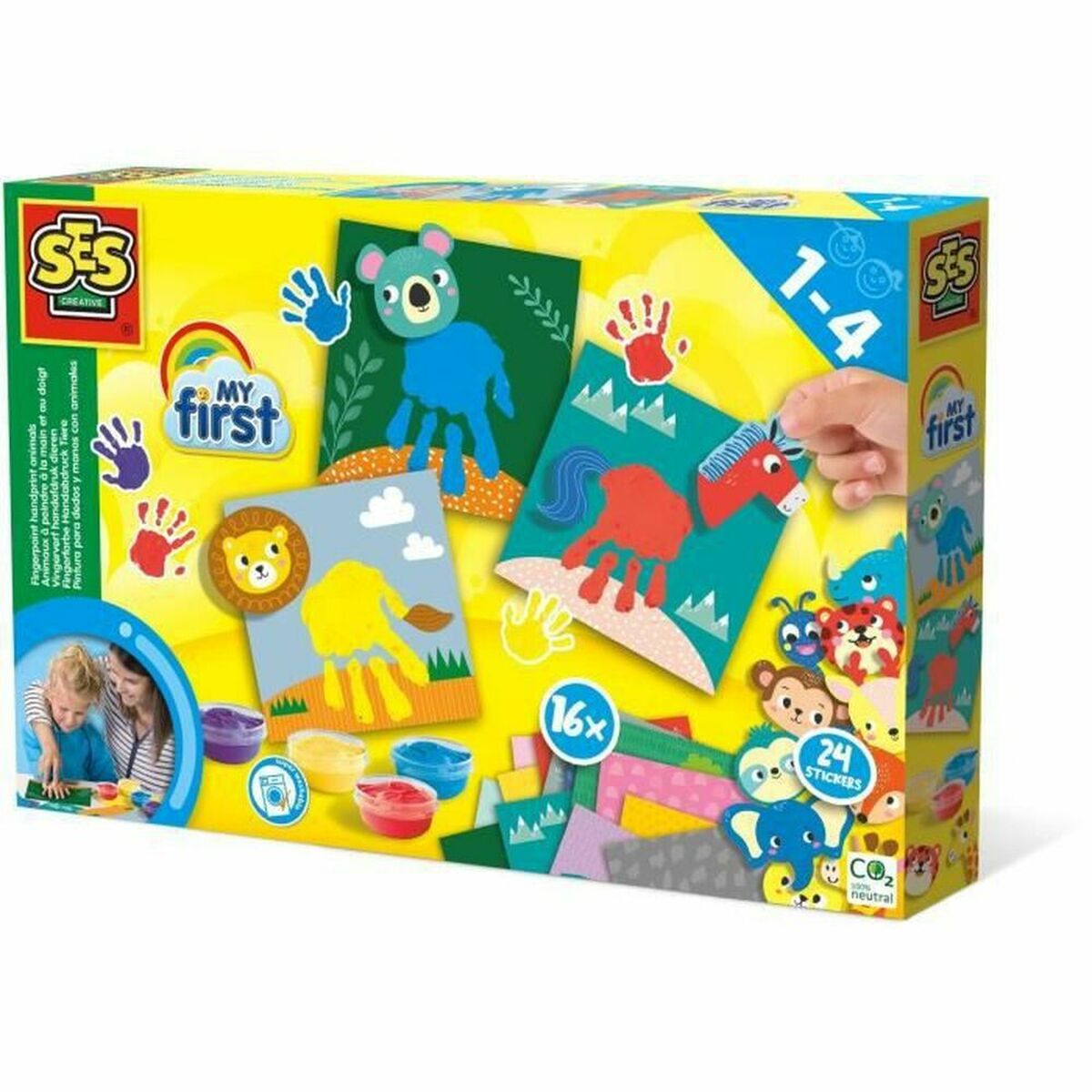 Vopsea pentru pictură cu degetele SES Creative My first Lichid Multicolor