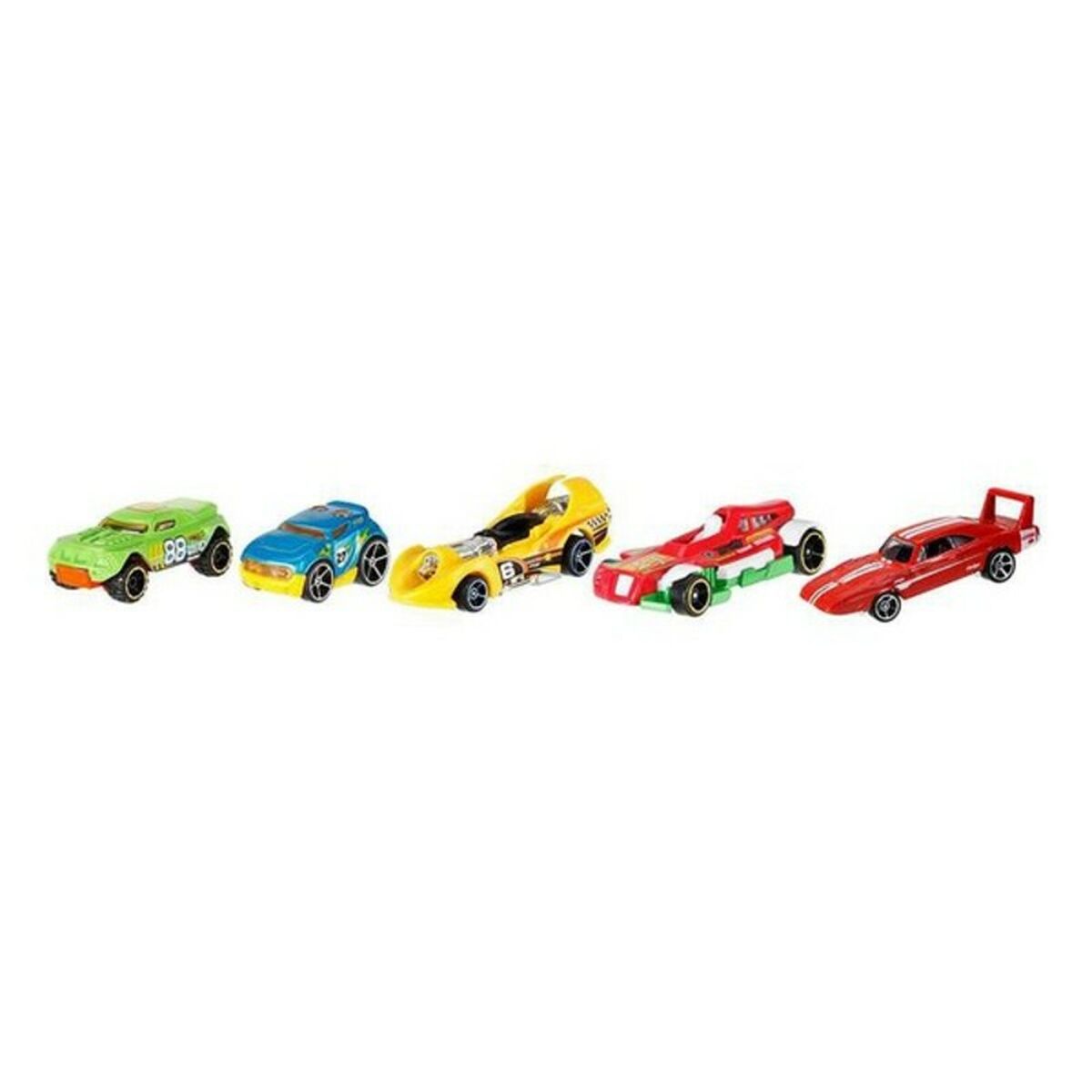 Set de 5 Mașini Hot Wheels 1806 Multicolor Portocaliu