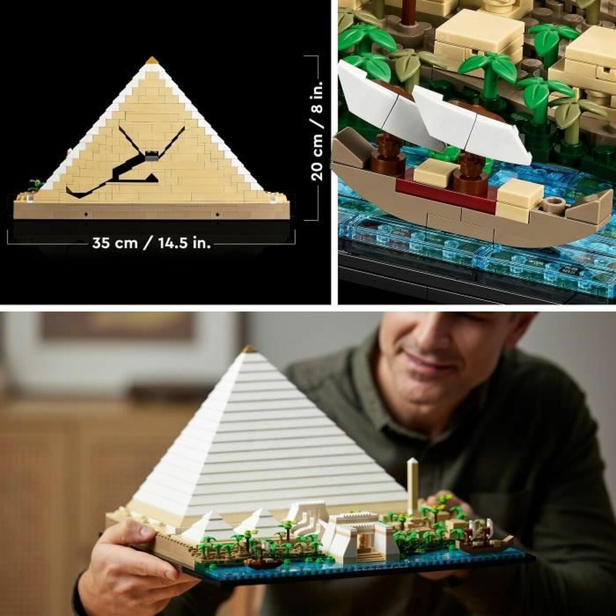 Playset   Lego 21058 Architecture The Great Pyramid of Giza         1476 Piese