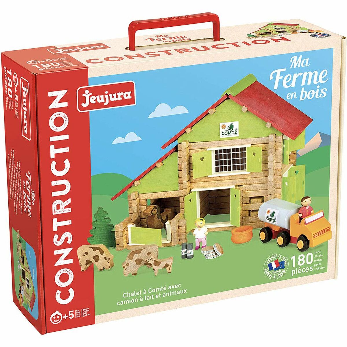 Playset Jeujura My Wooden Farm 180 Piese
