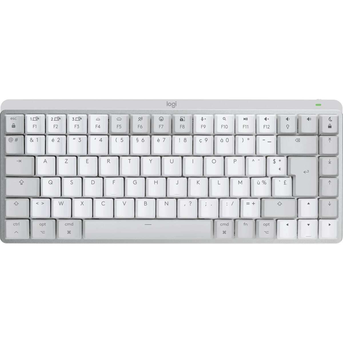 Tastatură Fără Fir Logitech MX Mini Mechanical for Mac Alb Alb/Gri Franceză AZERTY