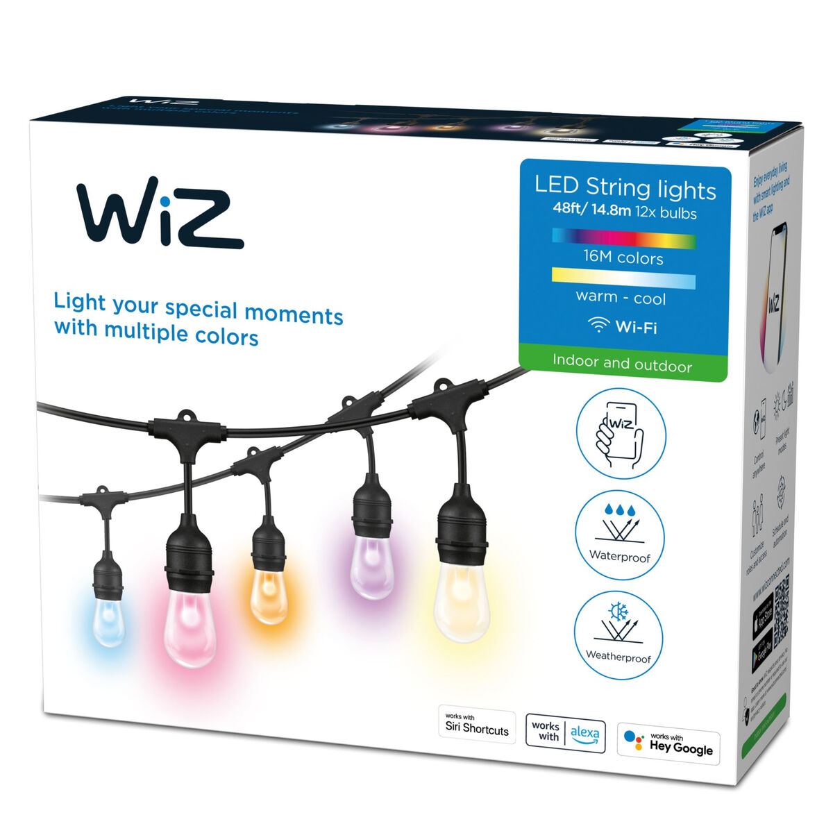 Ghirlandă de lumini LED Wiz   Multicolor 8 W