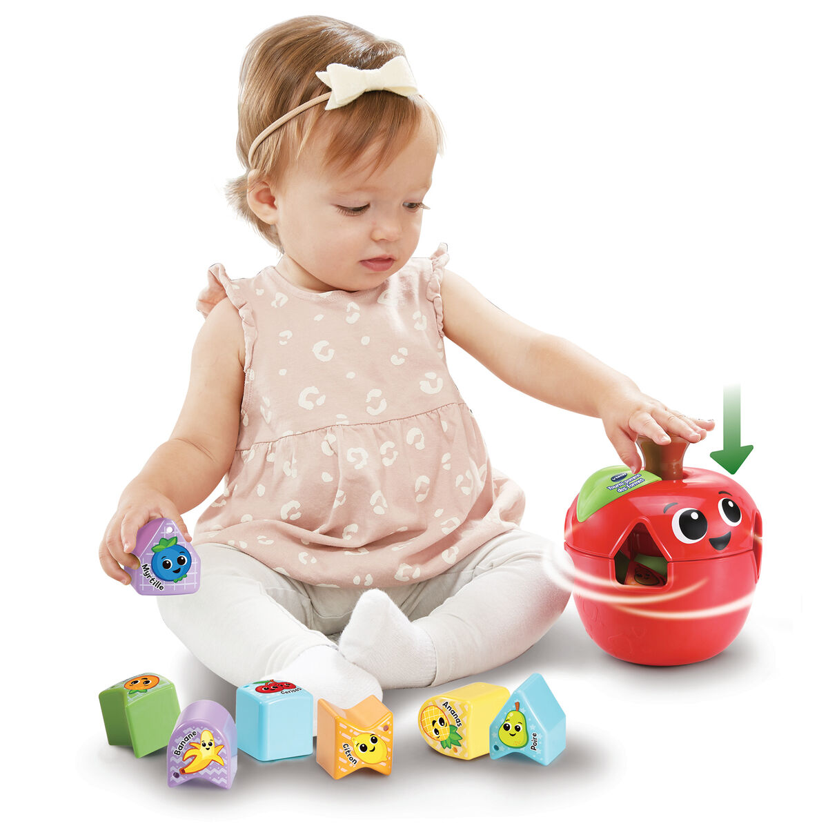 Jucărie interactivă pentru bebeluși Vtech Baby Tourni Pomme Des Formes