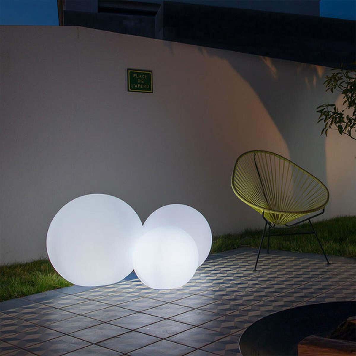 Sferă cu Lumină pentru Exterior Lumisky Bobby Alb Ø 60 cm E27