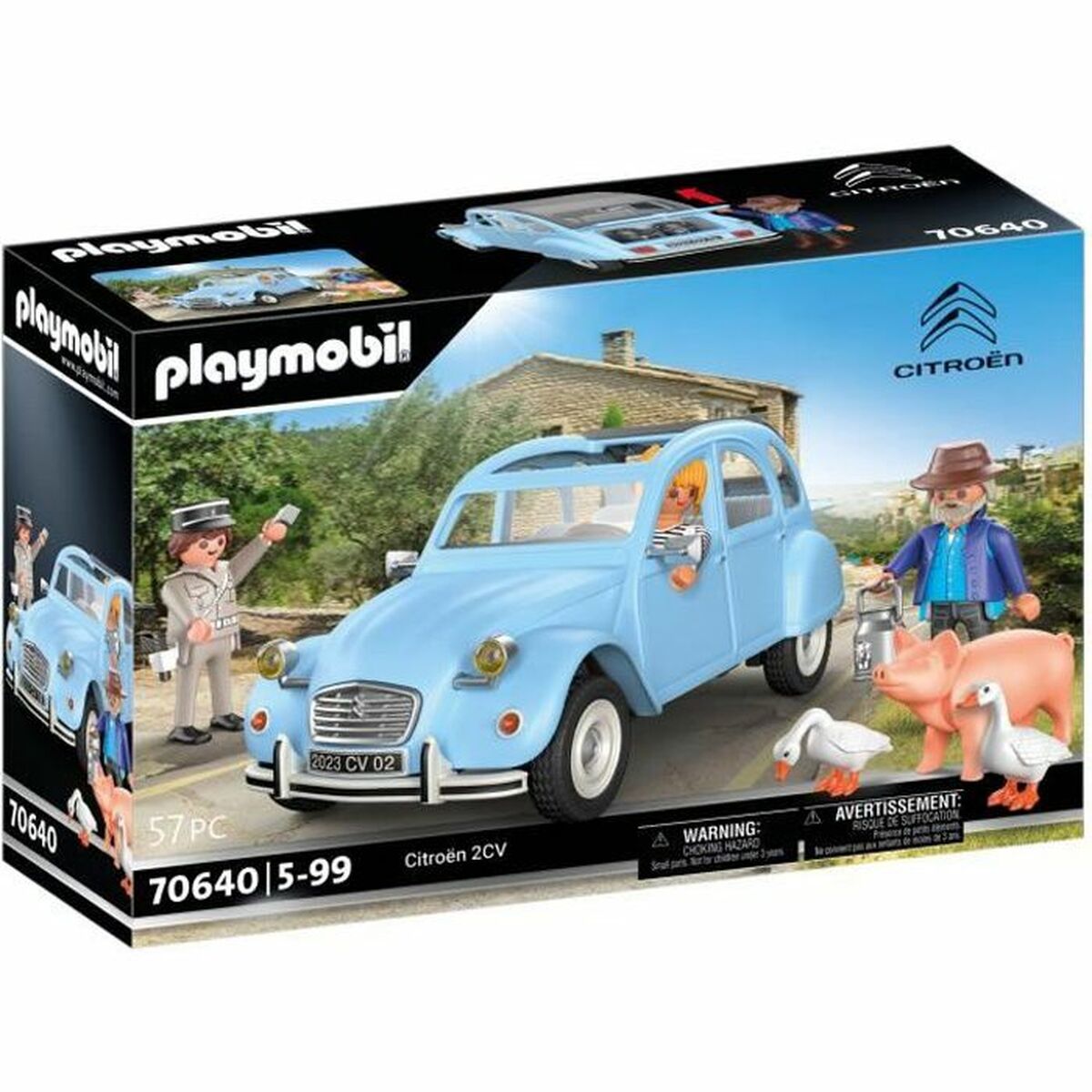 Set de Jucării cu Vehicule Playmobil Citroen 2CV 70646 Mașină Albastru 57 Piese