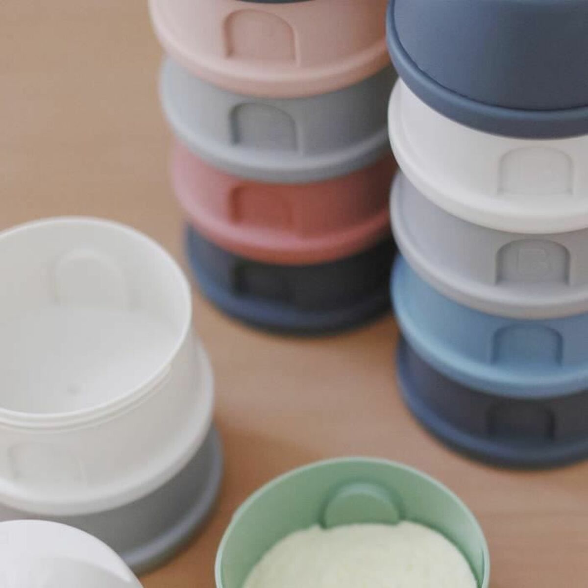 Dozator de Lapte Praf Béaba Albastru Gri