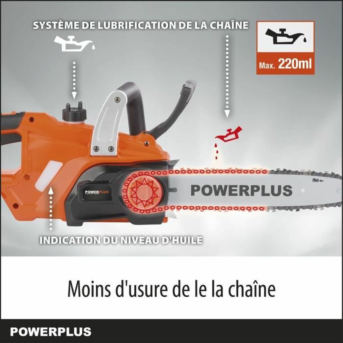 Ferăstrău cu baterie Powerplus 30 cm