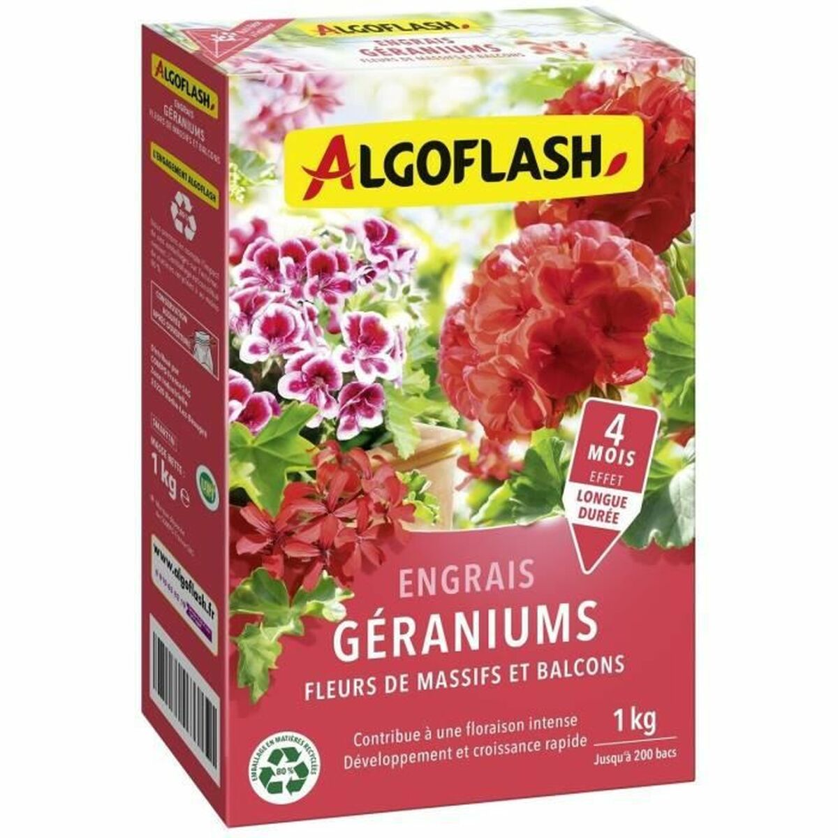 Îngrășământ de plante Algoflash SMART1N Mușcată Květiny 1 kg